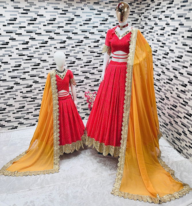 NOC 506 Faux Georgette Kids Readymade Girls Wear Lehenga Choli Wholesale Price In Surat
